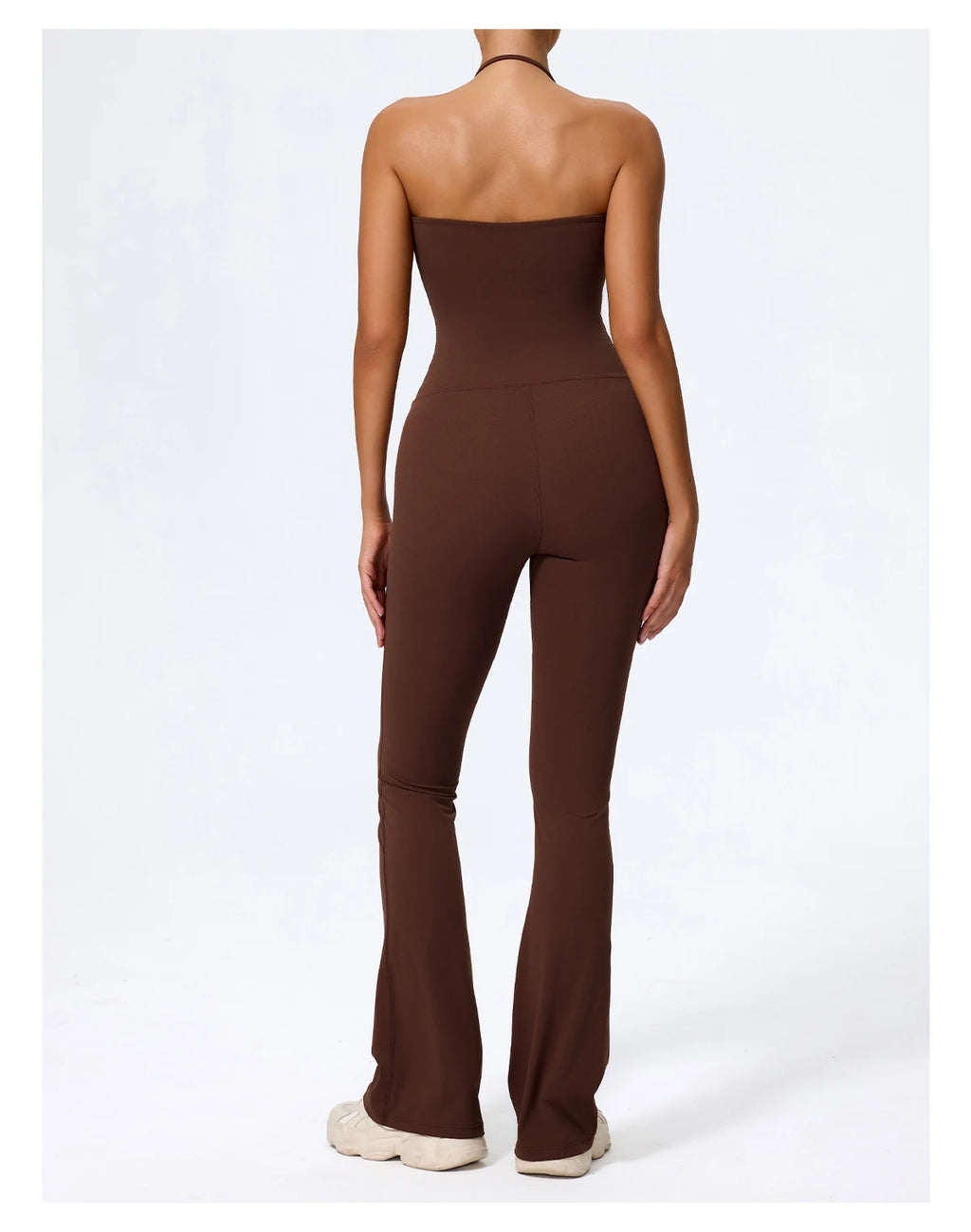 Women's Halter Flared Yoga Jumpsuit
