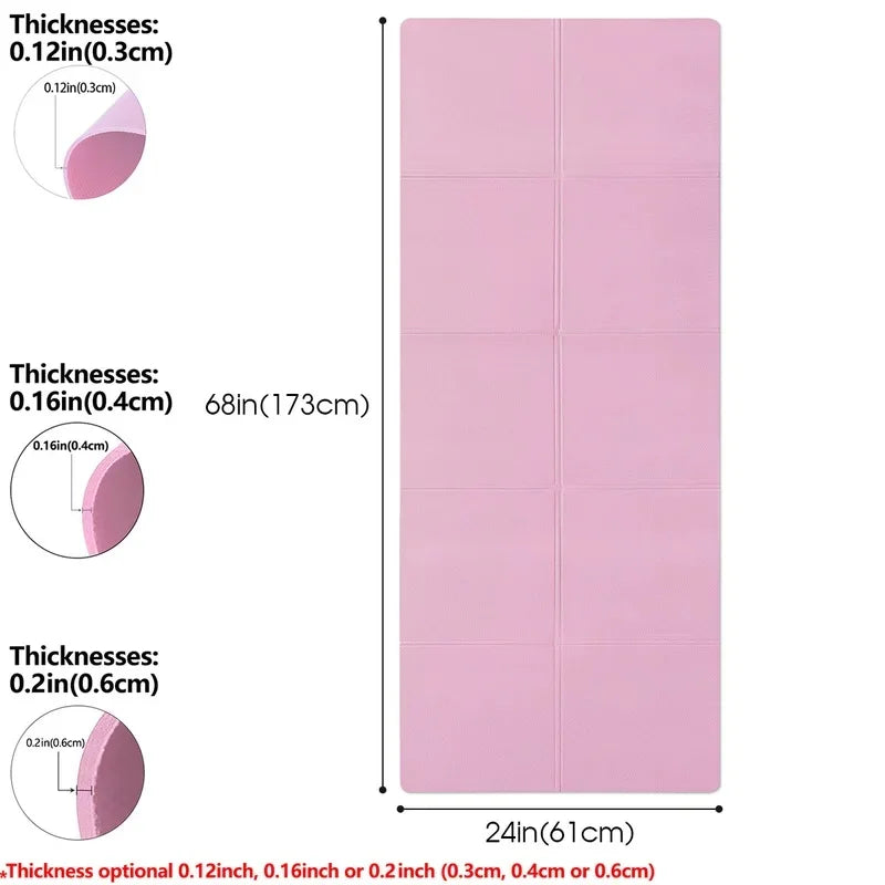 4mm Anti-Slip Yoga Mat Portable Fitness Workout Mat