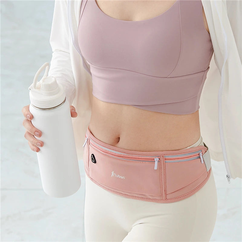 Outdoor Waterproof Invisible Running Waist Bag – Slim Hidden Sports Fanny Pack for Men and Women, Adjustable Gym Belt for Phones and Accessories