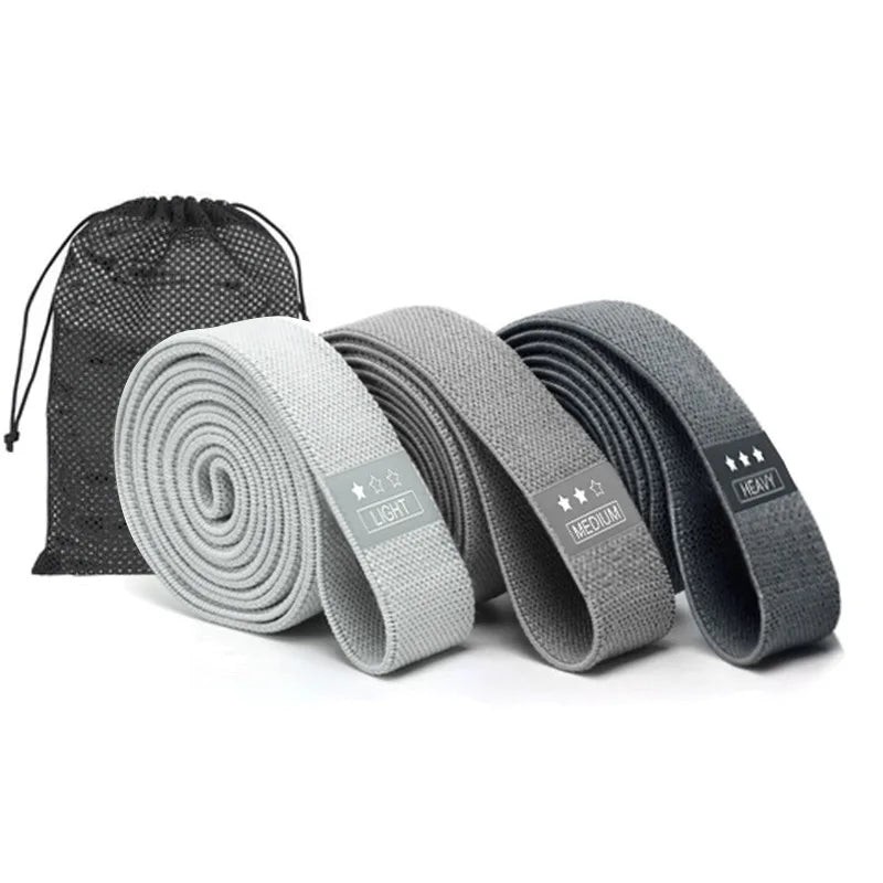 3-Piece Fabric Resistance Bands Set for Full-Body Workouts