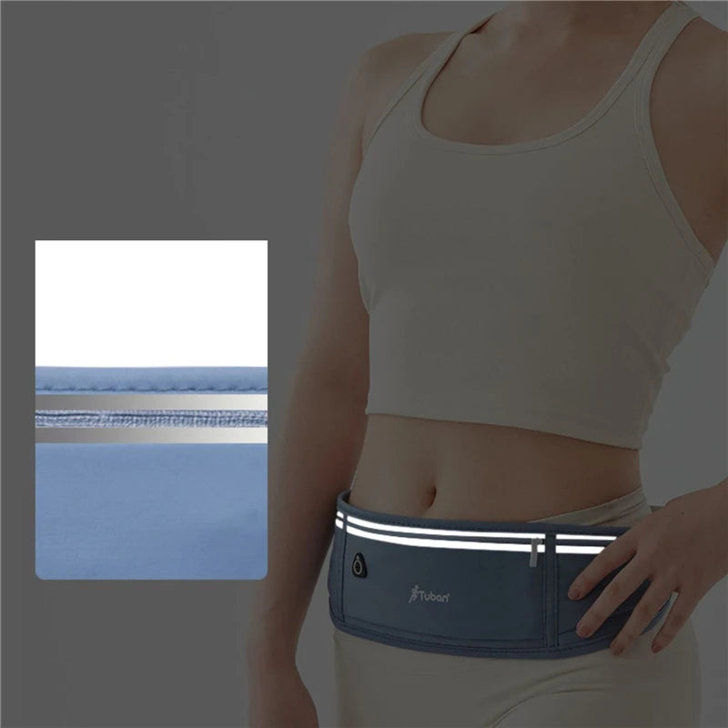 Outdoor Waterproof Invisible Running Waist Bag – Slim Hidden Sports Fanny Pack for Men and Women, Adjustable Gym Belt for Phones and Accessories