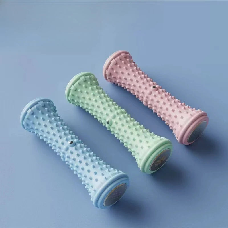 Dual Foot Massager Roller & Yoga Therapy Ball Set – Ergonomic Plantar Fasciitis Relief & Deep Tissue Muscle Recovery Tool (6.5x17cm)