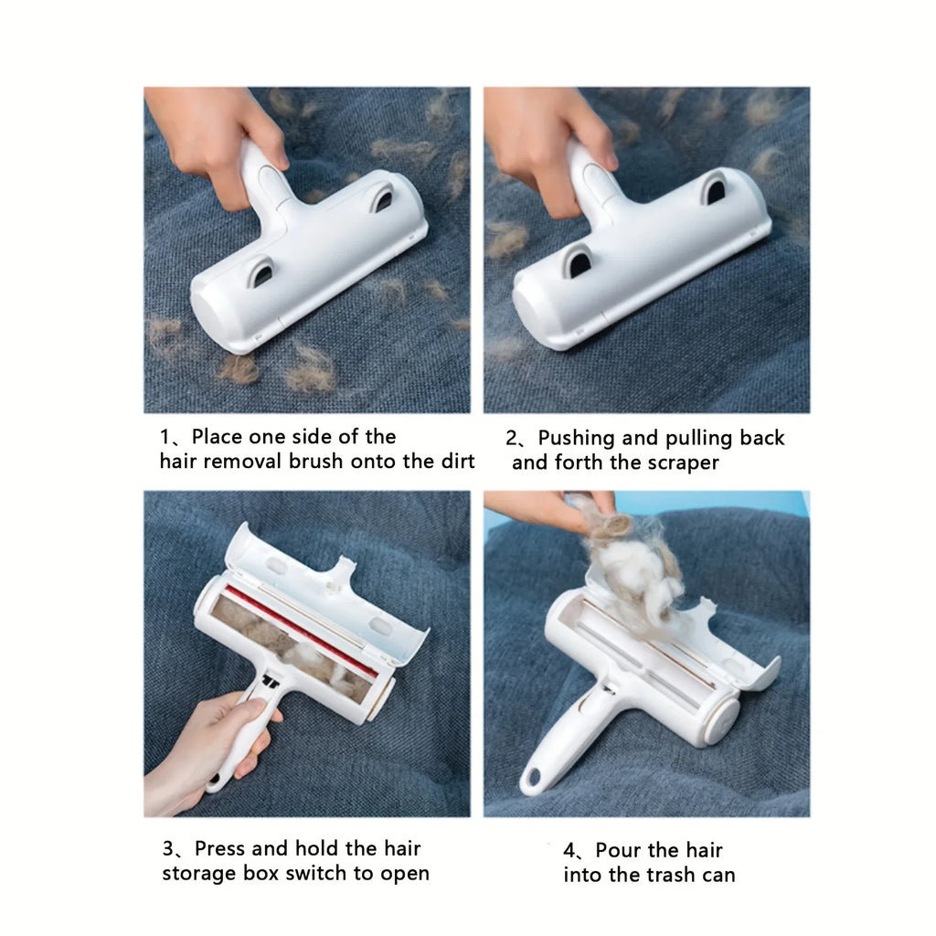 Pro-Glide Self-Cleaning Pet Hair Remover – Reusable Bidirectional Lint Roller for Furniture, Clothing, and Carpets