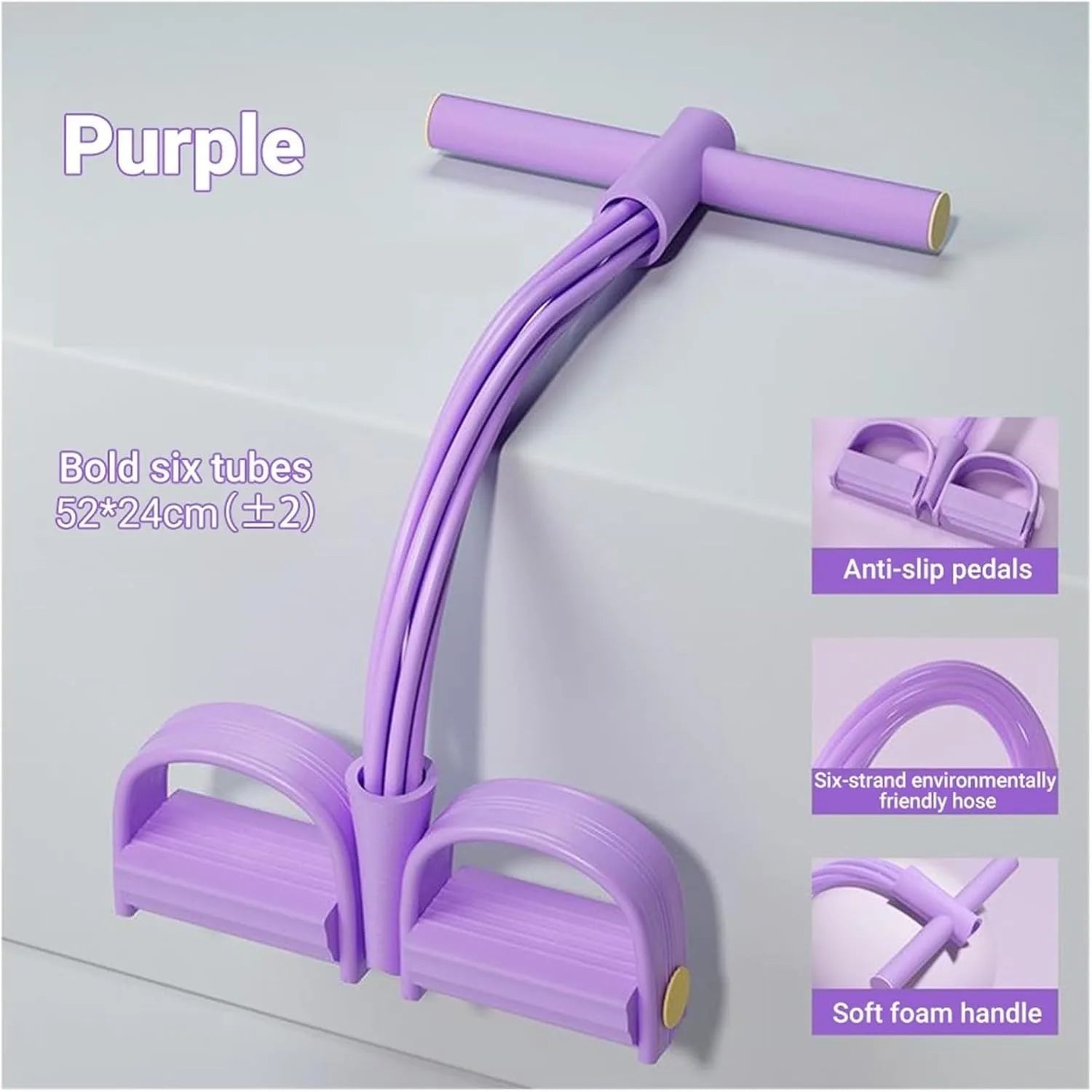 6-Tube Pedal Resistance Band