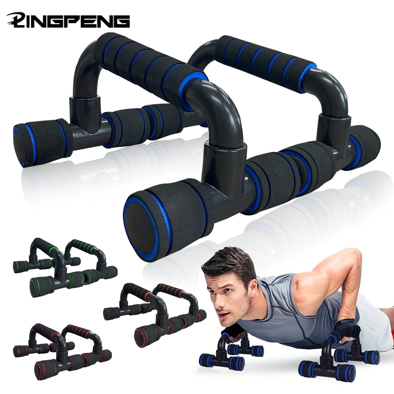 H-Shaped Ergonomic Push-Up Bars – High-Stability ABS Muscle Trainer with Sweat-Wicking Foam Grips for Home Gym, Pectoral, and Triceps Exercise