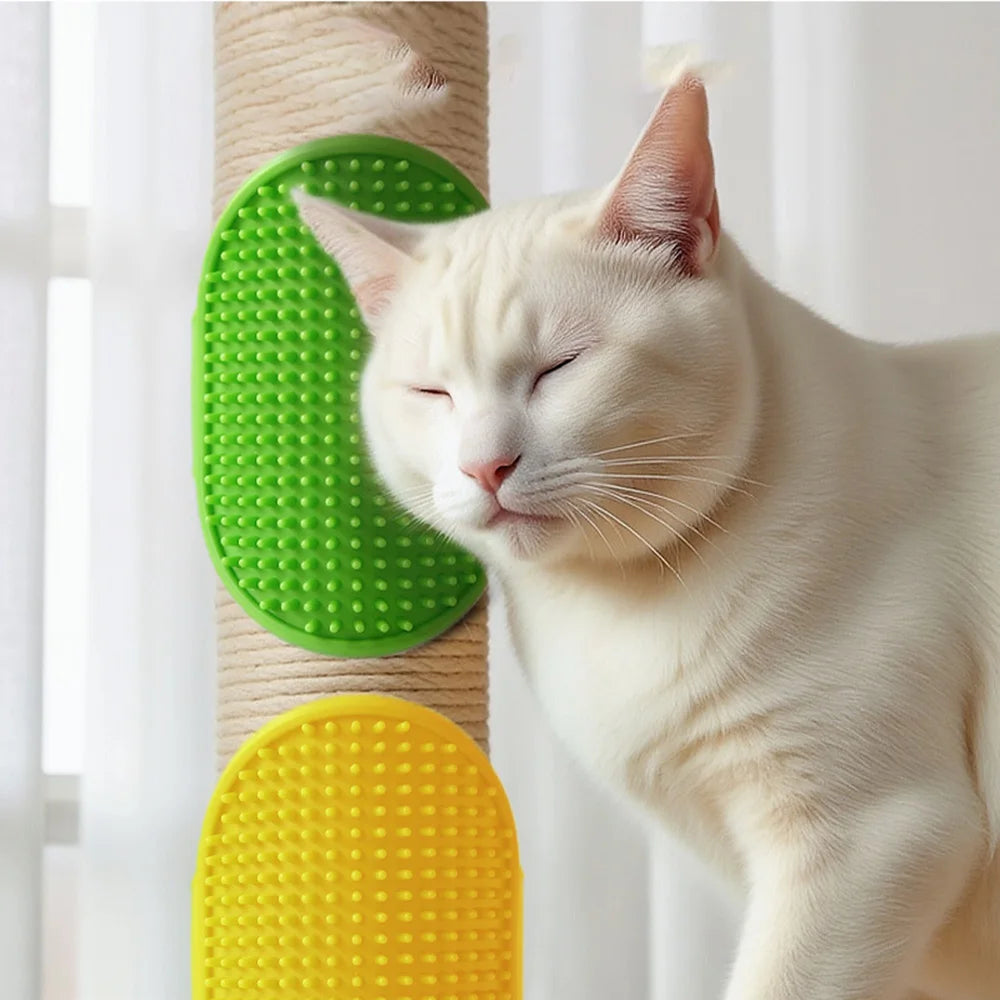 2026 Smart Table Corner Pet Grooming Brush – Adjustable Cat Self-Scratcher & Multi-Surface Massage Tool with Double-Sided Deshedding Bristles