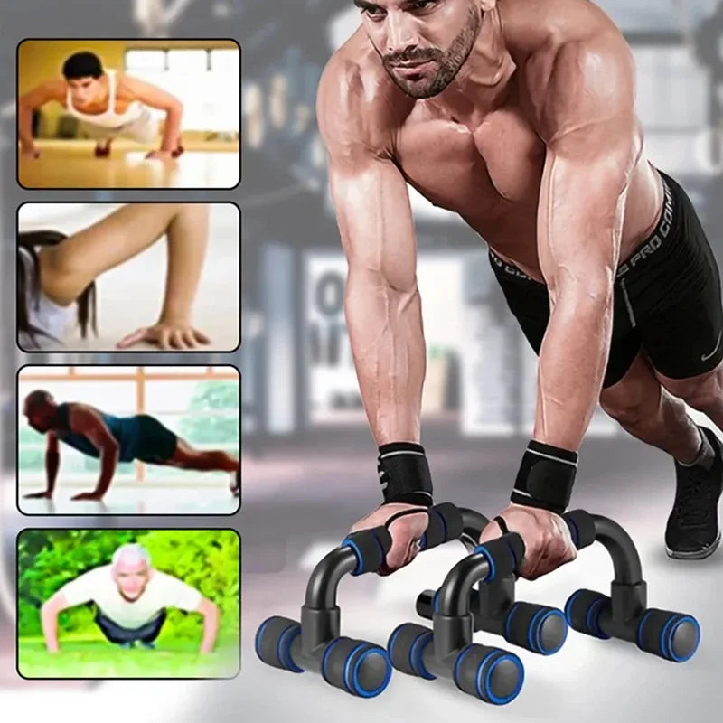 H-Shaped Ergonomic Push-Up Bars – High-Stability ABS Muscle Trainer with Sweat-Wicking Foam Grips for Home Gym, Pectoral, and Triceps Exercise