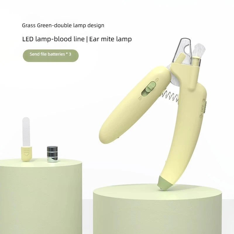Professional Pet Nail Clippers with LED Light | Safe Paw Grooming Scissors for Dogs & Cats