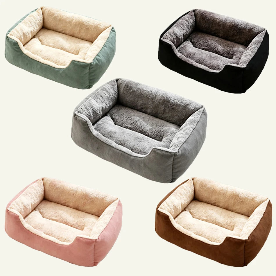 Winter Plush Cat Bed House