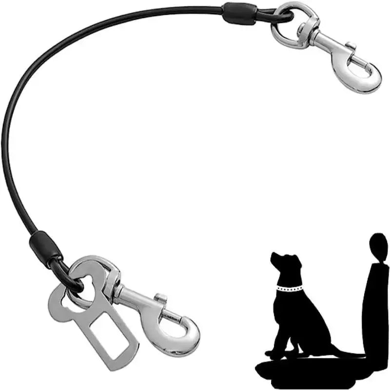 Durable Chew-Proof Dog Safety Harness and Vehicle Seatbelt Restraint for Small to Medium Breeds.