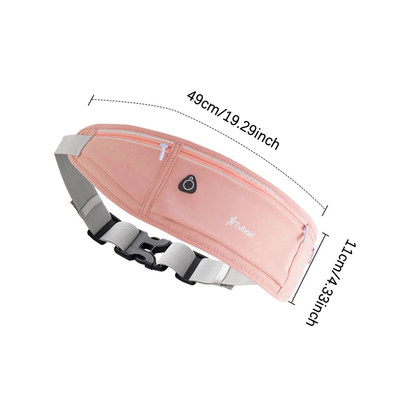 Outdoor Waterproof Invisible Running Waist Bag – Slim Hidden Sports Fanny Pack for Men and Women, Adjustable Gym Belt for Phones and Accessories