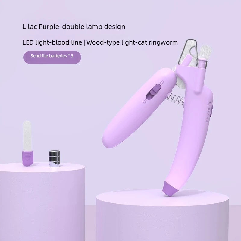 Professional Pet Nail Clippers with LED Light | Safe Paw Grooming Scissors for Dogs & Cats