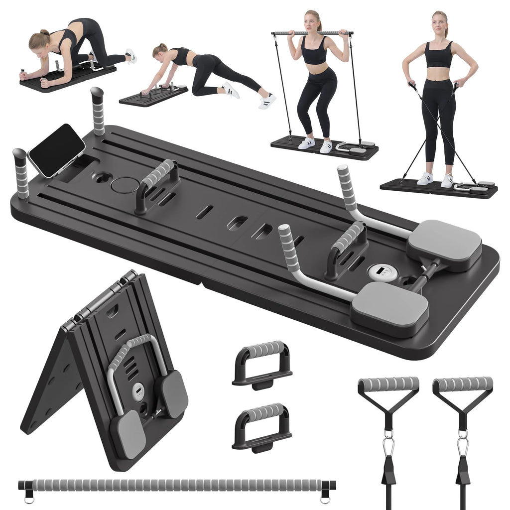 8-in-1 Smart Pilates Reformer Board & Strength Training System – Professional Home Gym with Integrated Timer
