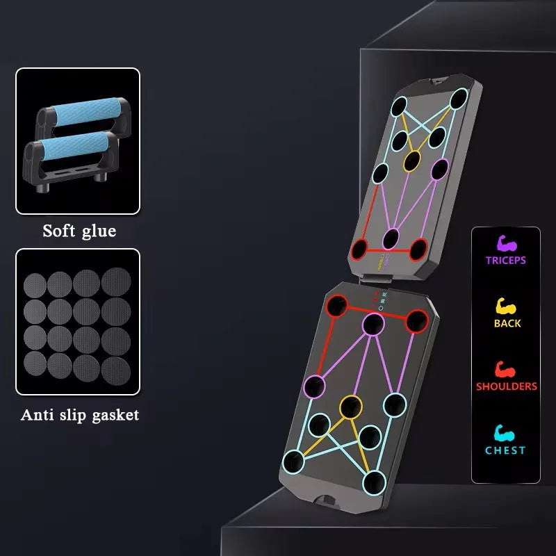 Multi-Function Color-Coded Push-Up Board System - Home Gym Strength Training Equipment