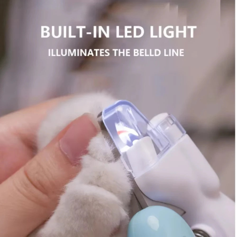 Professional Pet Nail Clippers with LED Light | Safe Paw Grooming Scissors for Dogs & Cats