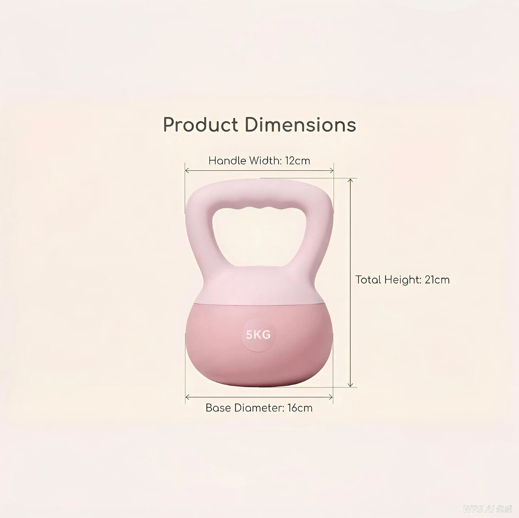 remium 5kg PVC-Coated Cast Iron Kettlebell | Colorful Hand Weight for Yoga, Home Fitness, and Strength Training | Heavy-Duty Compact Kettlebell for Weightlifting