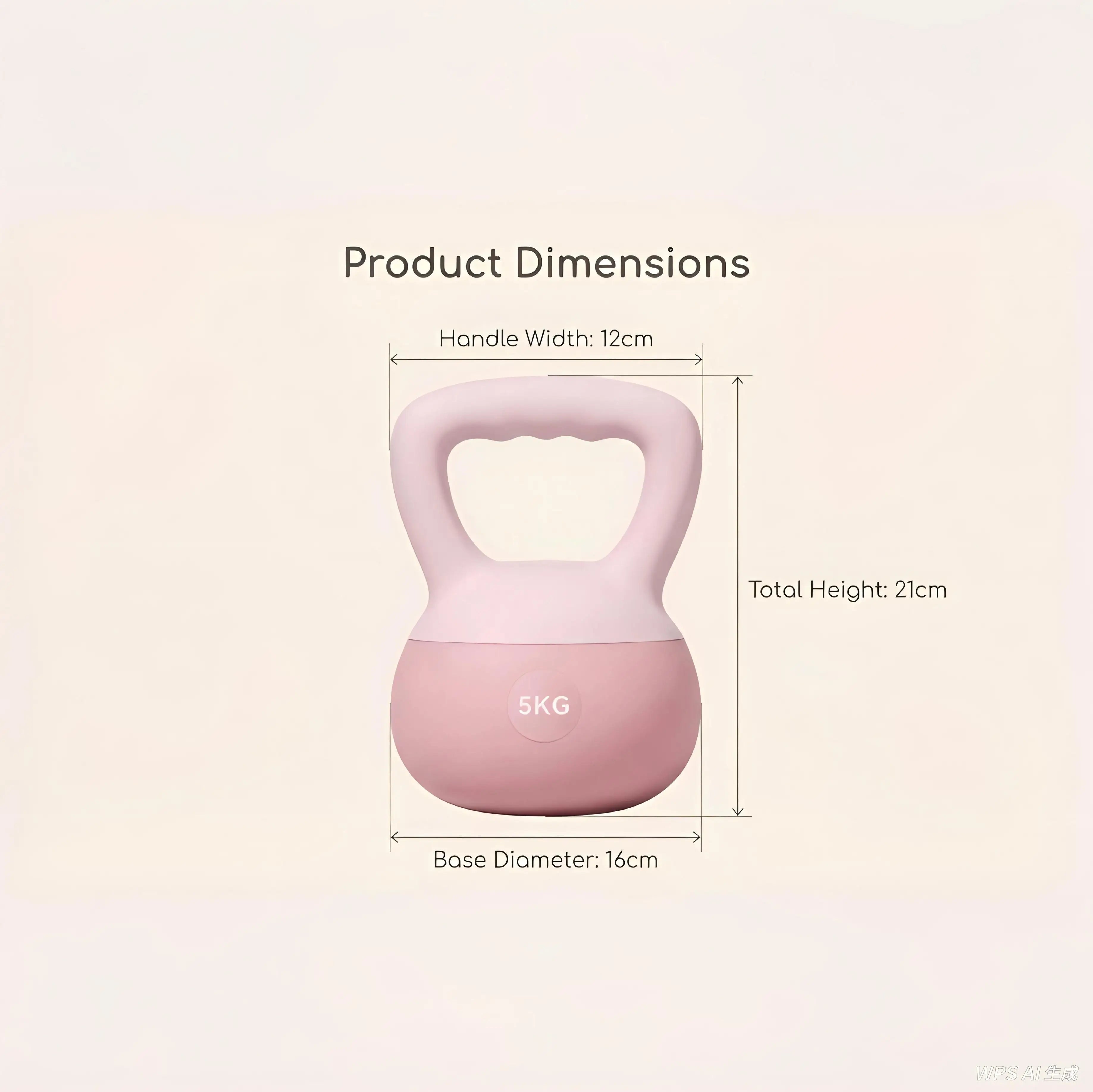 remium 5kg PVC-Coated Cast Iron Kettlebell | Colorful Hand Weight for Yoga, Home Fitness, and Strength Training | Heavy-Duty Compact Kettlebell for Weightlifting