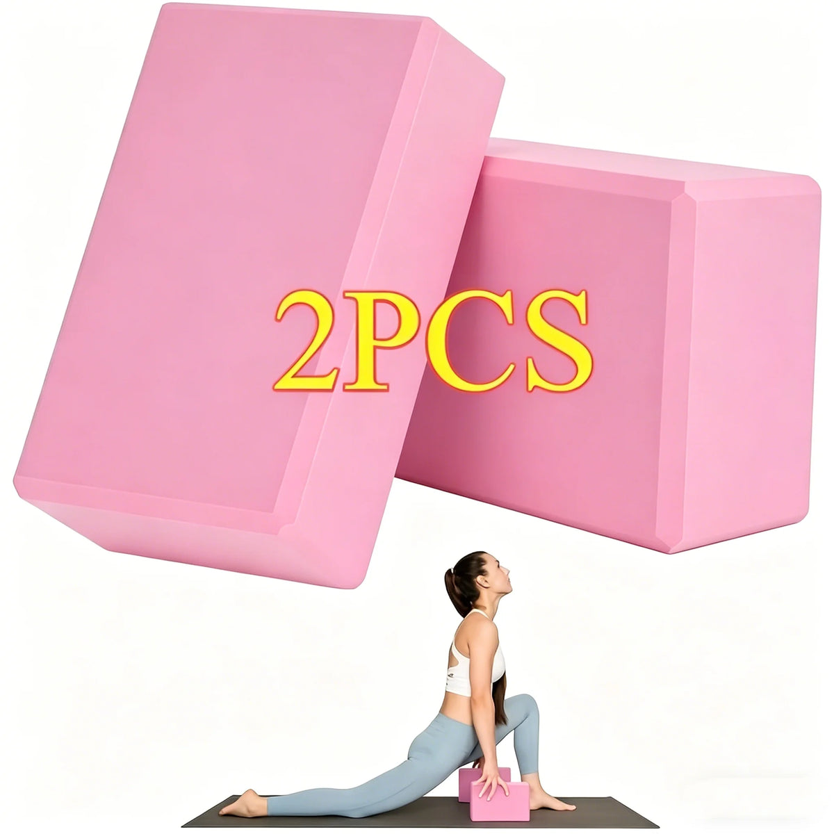 Yoga Block for Yoga, Stretching & Fitness Support
