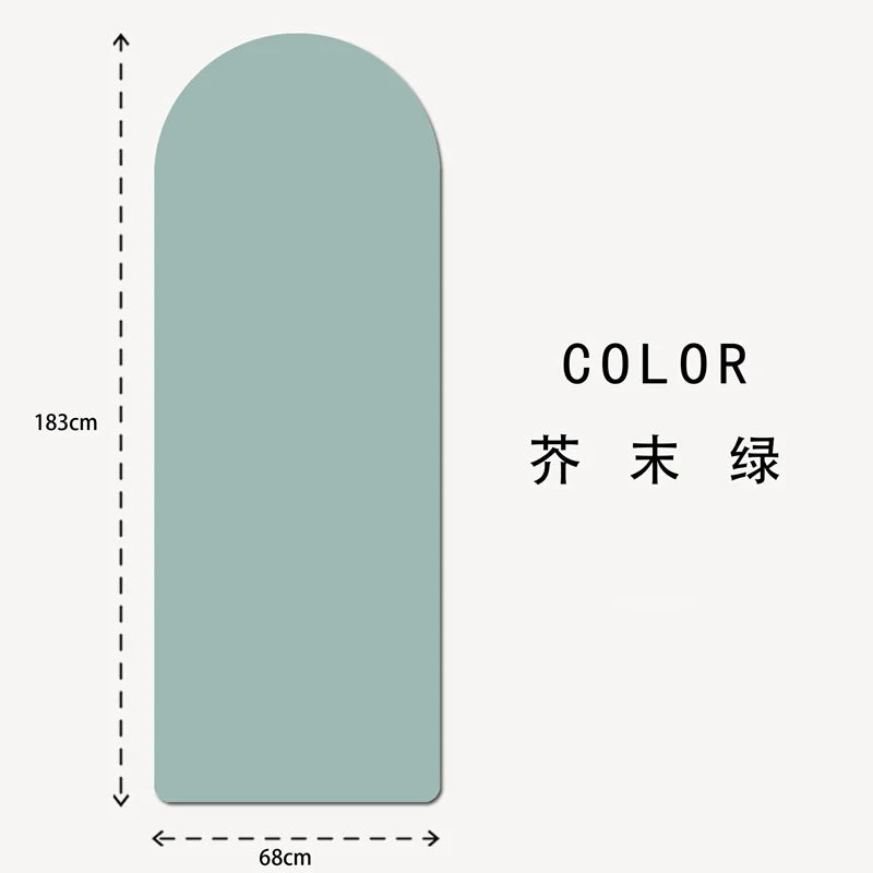 Eco-Friendly Curved Arch Oval Yoga Mat – PU Rubber Non-Slip Suede Surface