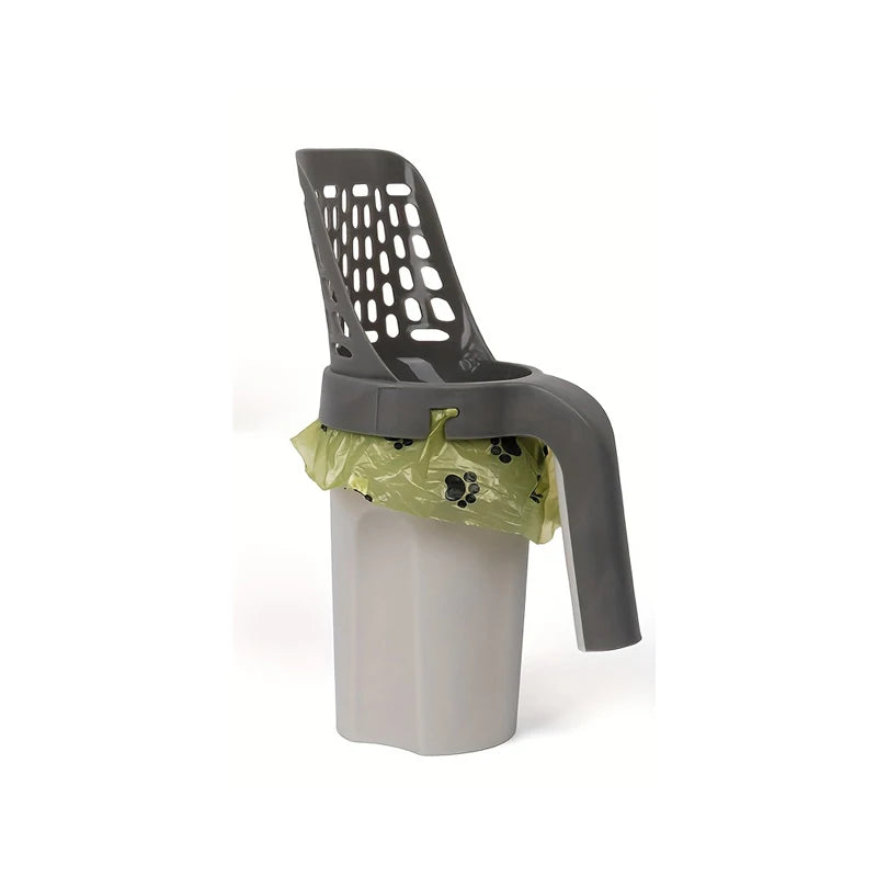 Cat Litter Scoop with Integrated Trash Can