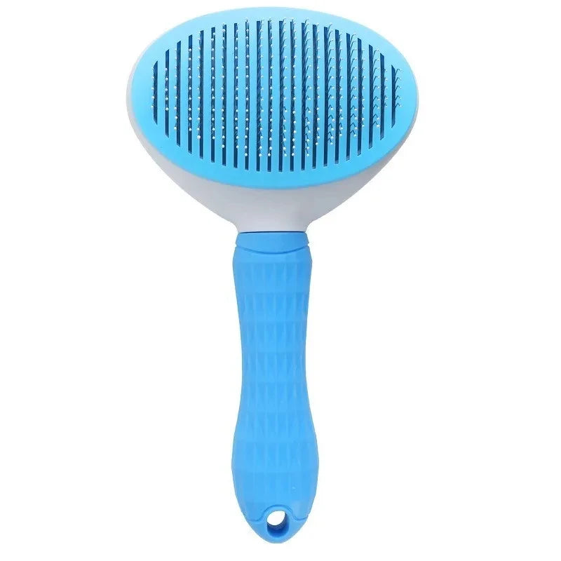 Professional 2-in-1 Self-Cleaning Slicker Brush & Massage Tool for Dogs and Cats