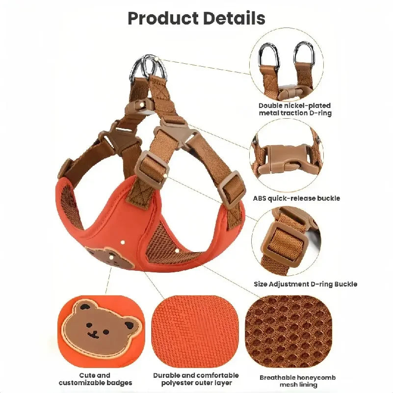 Pet Vest Harness & Leash Set