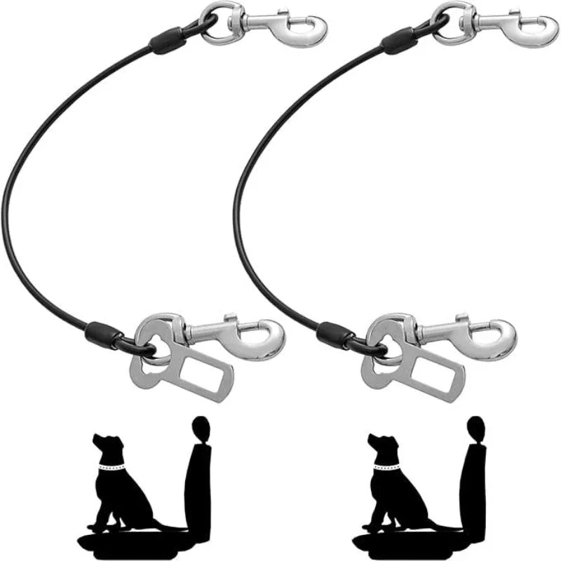 Durable Chew-Proof Dog Safety Harness and Vehicle Seatbelt Restraint for Small to Medium Breeds.