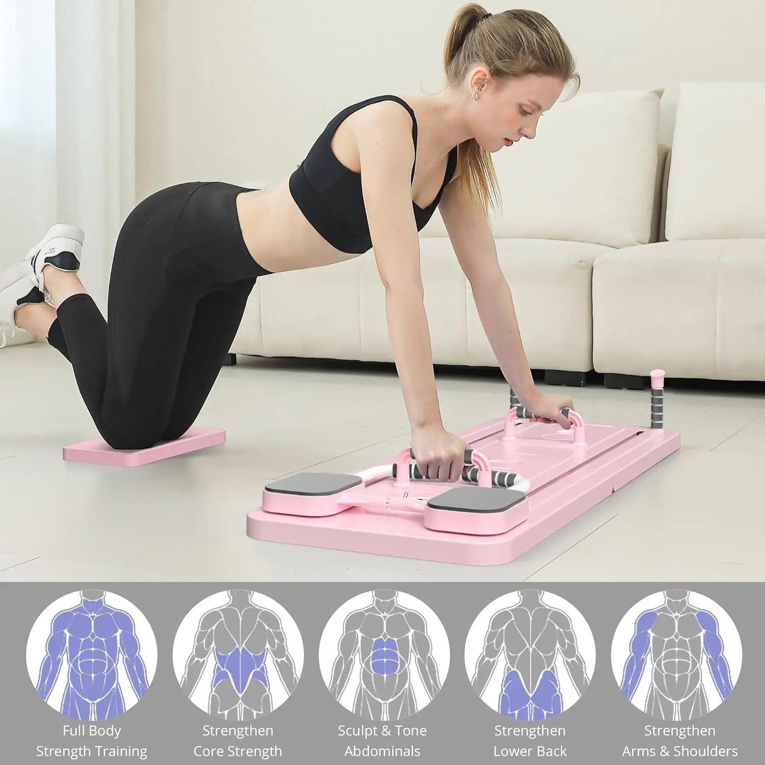 8-in-1 Smart Pilates Reformer Board & Strength Training System – Professional Home Gym with Integrated Timer