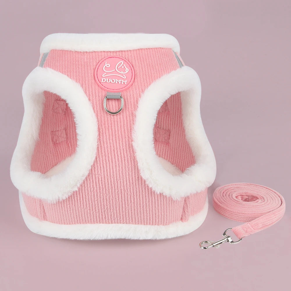 Rabbit Fur Pet Vest Harness