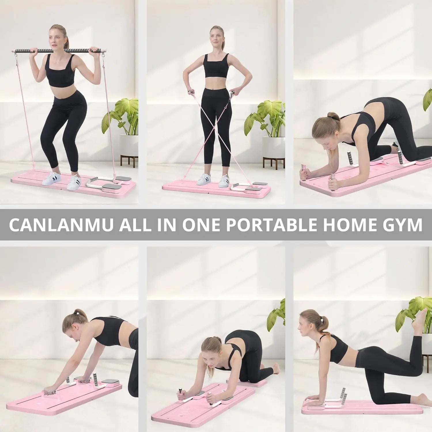 8-in-1 Smart Pilates Reformer Board & Strength Training System – Professional Home Gym with Integrated Timer