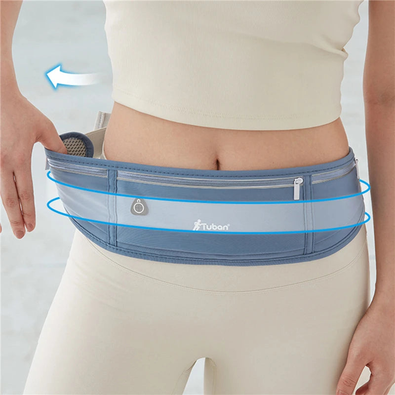 Outdoor Waterproof Invisible Running Waist Bag – Slim Hidden Sports Fanny Pack for Men and Women, Adjustable Gym Belt for Phones and Accessories