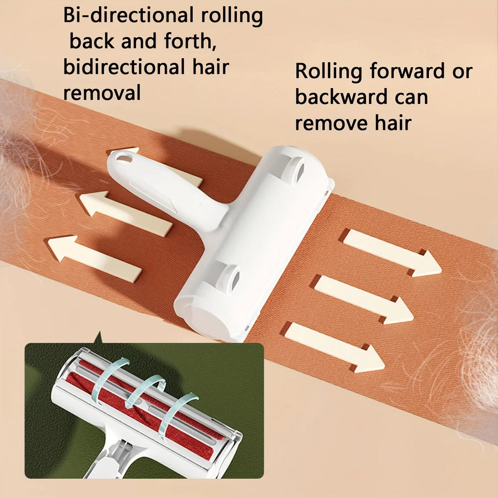 Pro-Glide Self-Cleaning Pet Hair Remover – Reusable Bidirectional Lint Roller for Furniture, Clothing, and Carpets