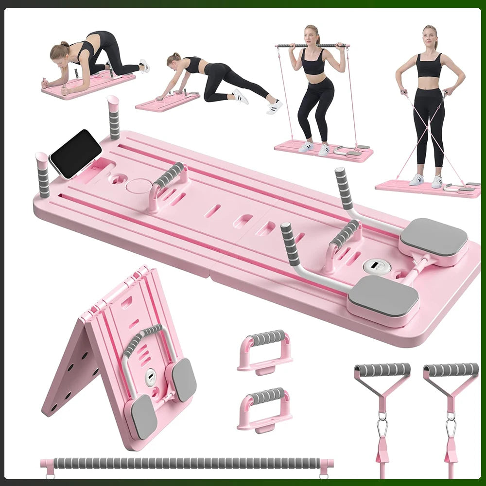 8-in-1 Smart Pilates Reformer Board & Strength Training System – Professional Home Gym with Integrated Timer