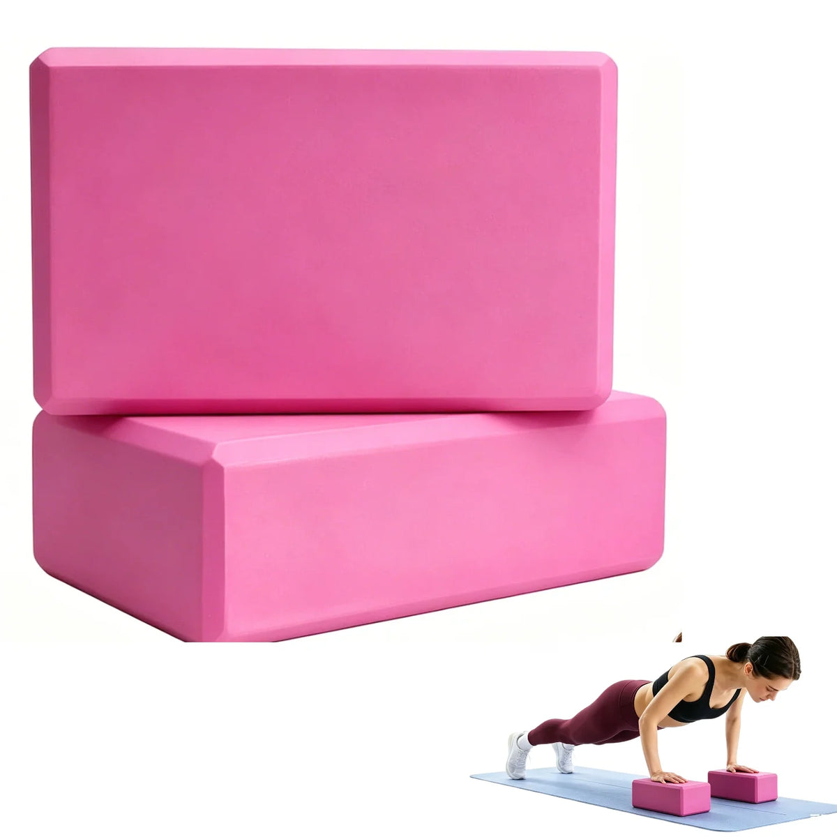 Yoga Block for Yoga, Stretching & Fitness Support